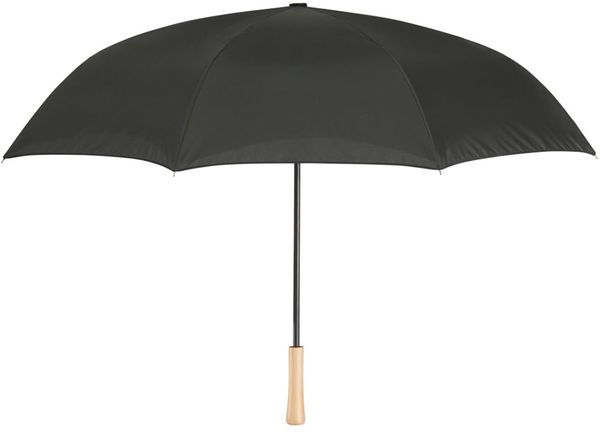 Am image of a Custom 48in Recycled Manual Inversion Umbrella in Black!