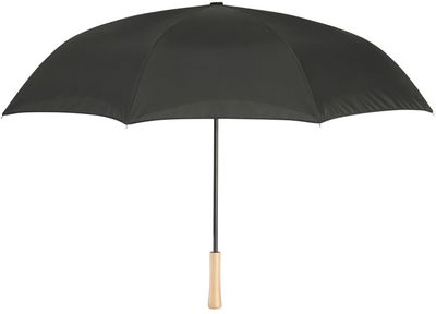 Am image of a Custom 48in Recycled Manual Inversion Umbrella in Black!