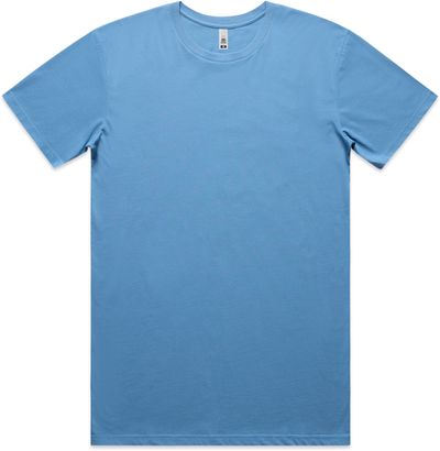 Am image of a Custom AS Colour Men's Basic Tee in Carolina Blue!