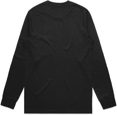 Am image of a Custom AS Colour Mens Classic Long Sleeve Tee in Black!