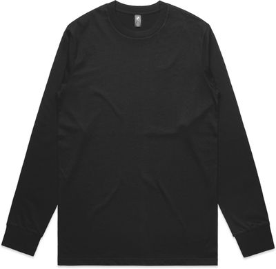 Am image of a Custom AS Colour Mens Classic Long Sleeve Tee in Black!