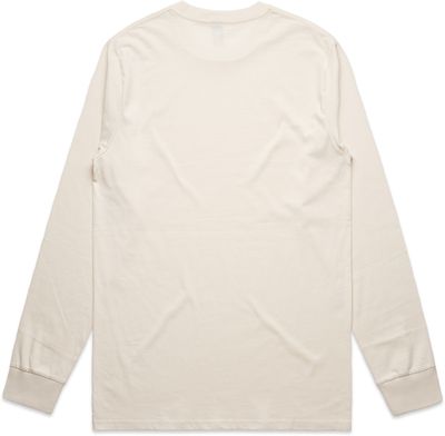 Am image of a Custom AS Colour Mens Classic Long Sleeve Tee in Ecru!