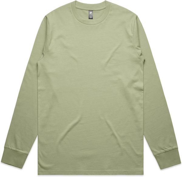 Am image of a Custom AS Colour Mens Classic Long Sleeve Tee in Pistachio!