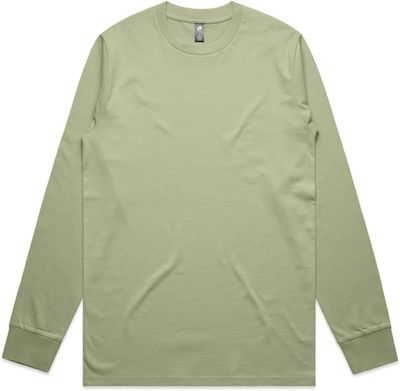 Am image of a Custom AS Colour Mens Classic Long Sleeve Tee in Pistachio!