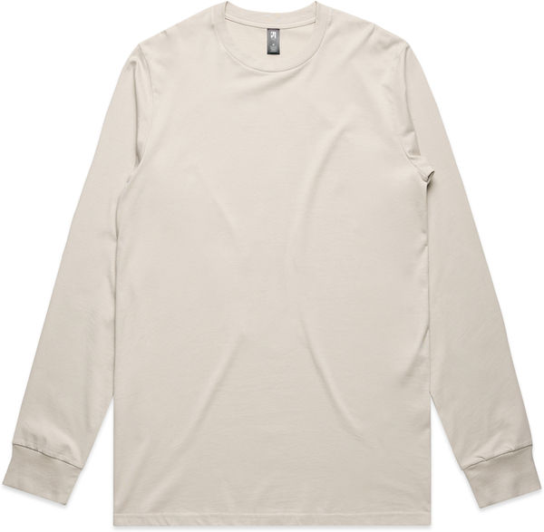 Am image of a Custom AS Colour Mens Classic Long Sleeve Tee in Bone!