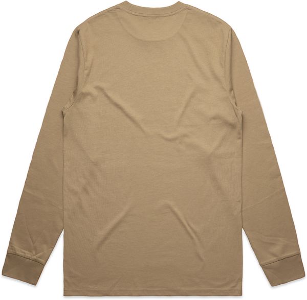 Am image of a Custom AS Colour Mens Classic Long Sleeve Tee in Sand!
