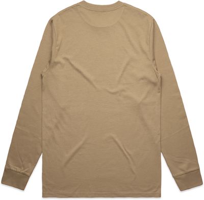 Am image of a Custom AS Colour Mens Classic Long Sleeve Tee in Sand!