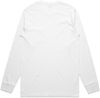 Am image of a Custom AS Colour Mens Classic Pocket Long Sleeve Tee in White!