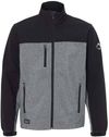 Am image of a Custom Dri Duck Motion Soft Shell Jacket in Black Heather/Black!