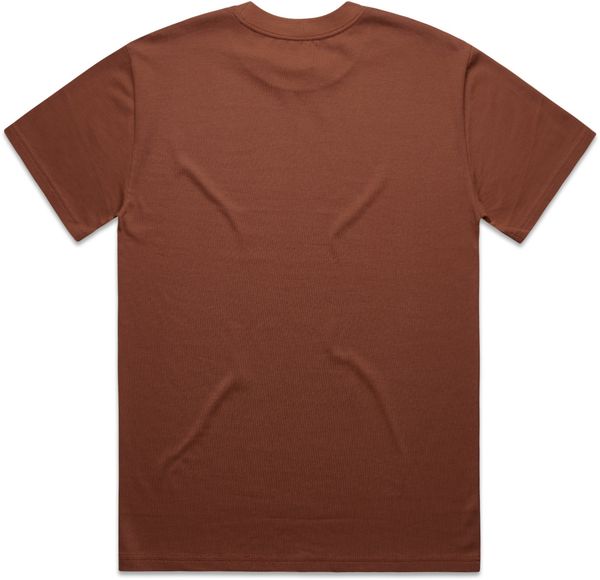 Am image of a Custom AS Colour Mens Heavy Tee in Clay!