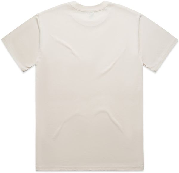 Am image of a Custom AS Colour Mens Heavy Tee in Ecru!