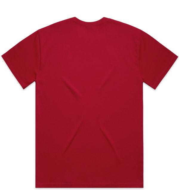 Am image of a Custom AS Colour Mens Heavy Tee in Red!
