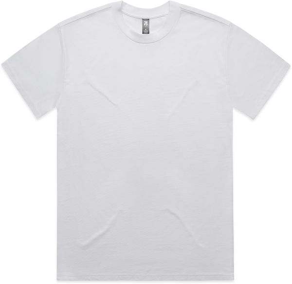 Am image of a Custom AS Colour Mens Heavy Tee in White!