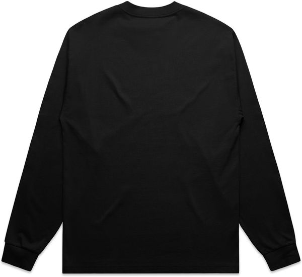 Am image of a Custom AS Colour Mens Heavy Crewneck LS in Black!