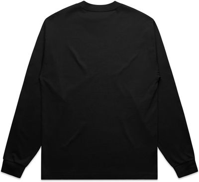 Am image of a Custom AS Colour Mens Heavy Crewneck LS in Black!