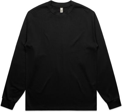Am image of a Custom AS Colour Mens Heavy Crewneck LS in Black!