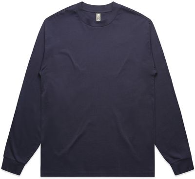Am image of a Custom AS Colour Mens Heavy Crewneck LS in Midnight Blue!