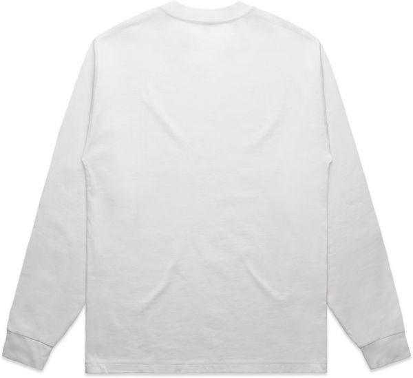 Am image of a Custom AS Colour Mens Heavy Crewneck LS in White!