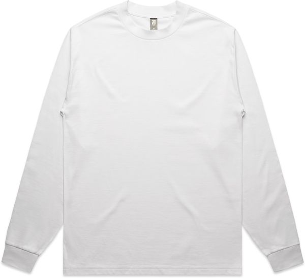 Am image of a Custom AS Colour Mens Heavy Crewneck LS in White!