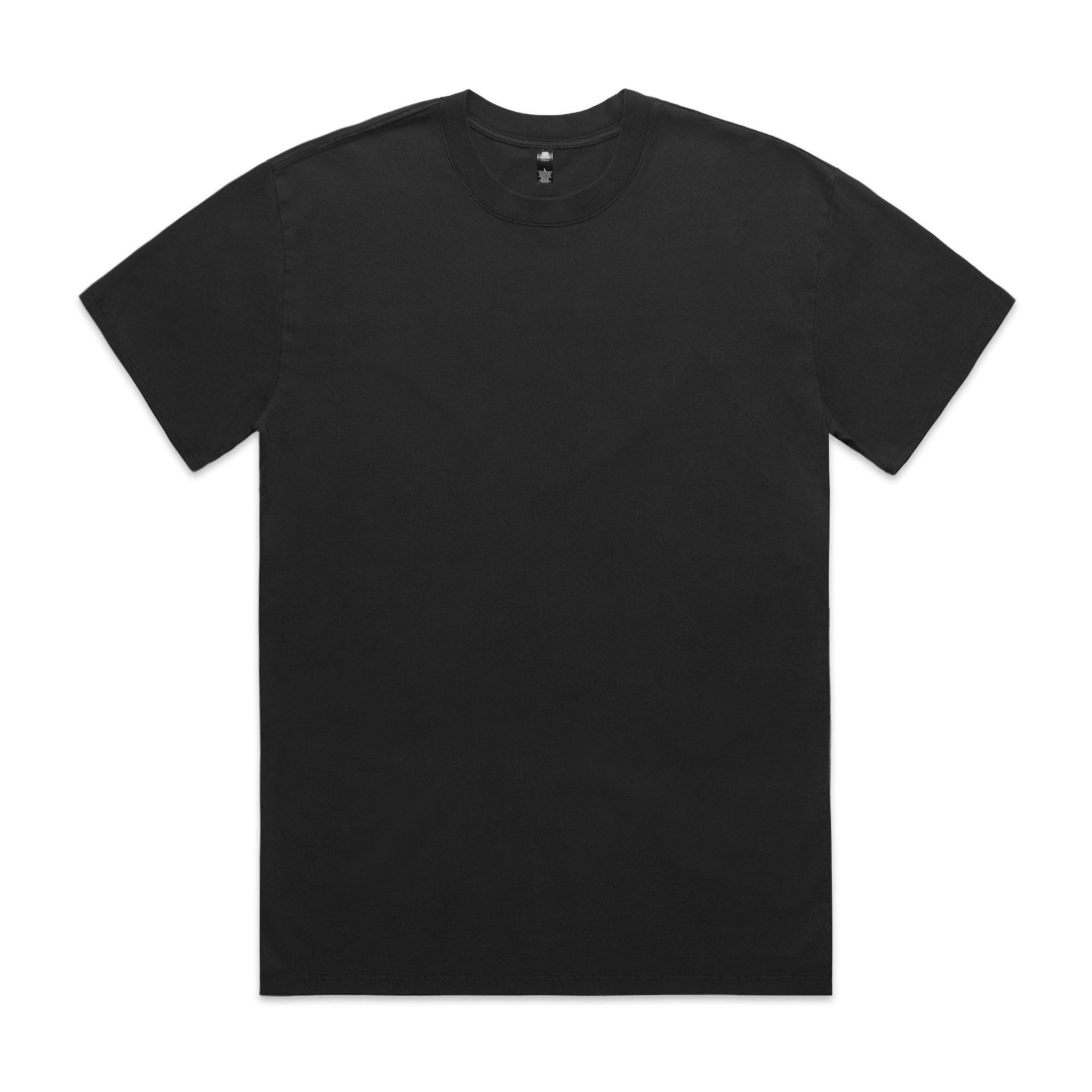 AS Colour Mens Heavy Faded Tee in Faded Black