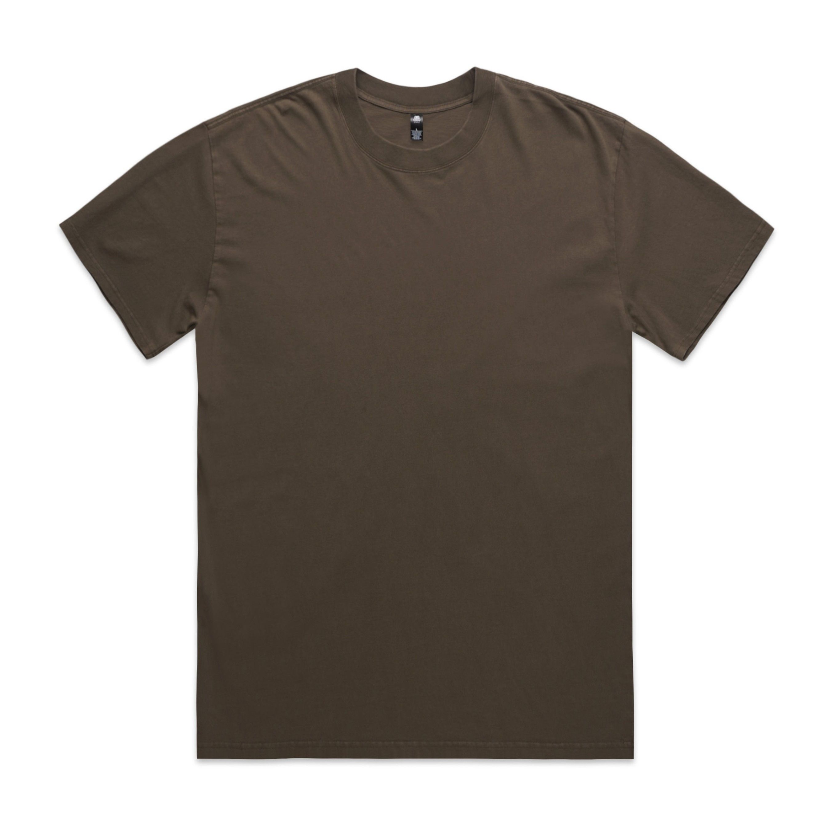 AS Colour Mens Heavy Faded Tee in Faded Brown