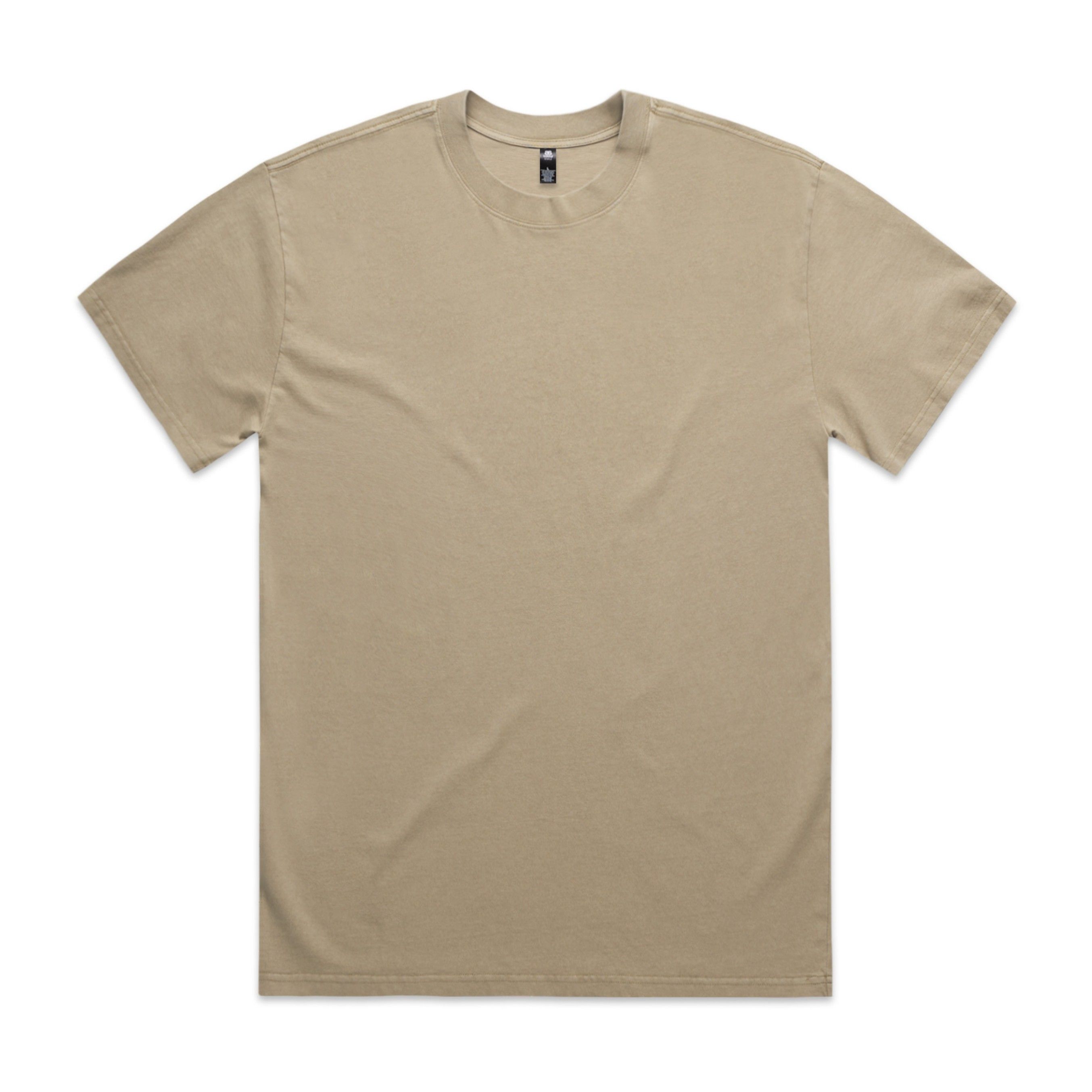 AS Colour Mens Heavy Faded Tee in Faded Khaki