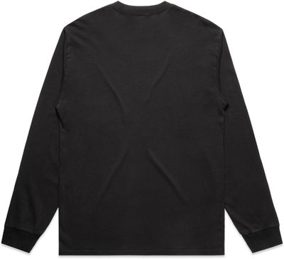 Am image of a Custom AS Colour Mens Heavy Faded Long Sleeve Tee in Faded Black!