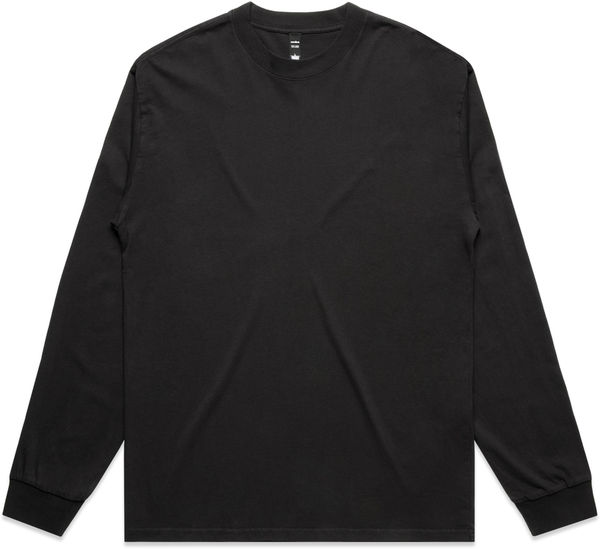 Am image of a Custom AS Colour Mens Heavy Faded Long Sleeve Tee in Faded Black!