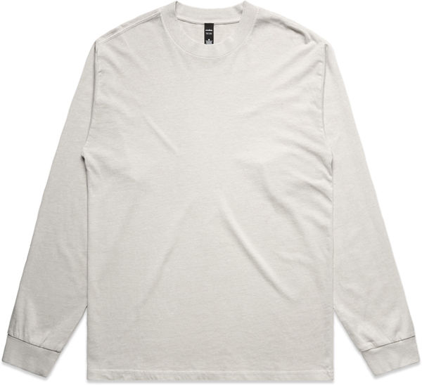 Am image of a Custom AS Colour Mens Heavy Faded Long Sleeve Tee in Faded Bone!