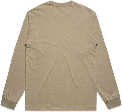 Am image of a Custom AS Colour Mens Heavy Faded Long Sleeve Tee in Khaki!