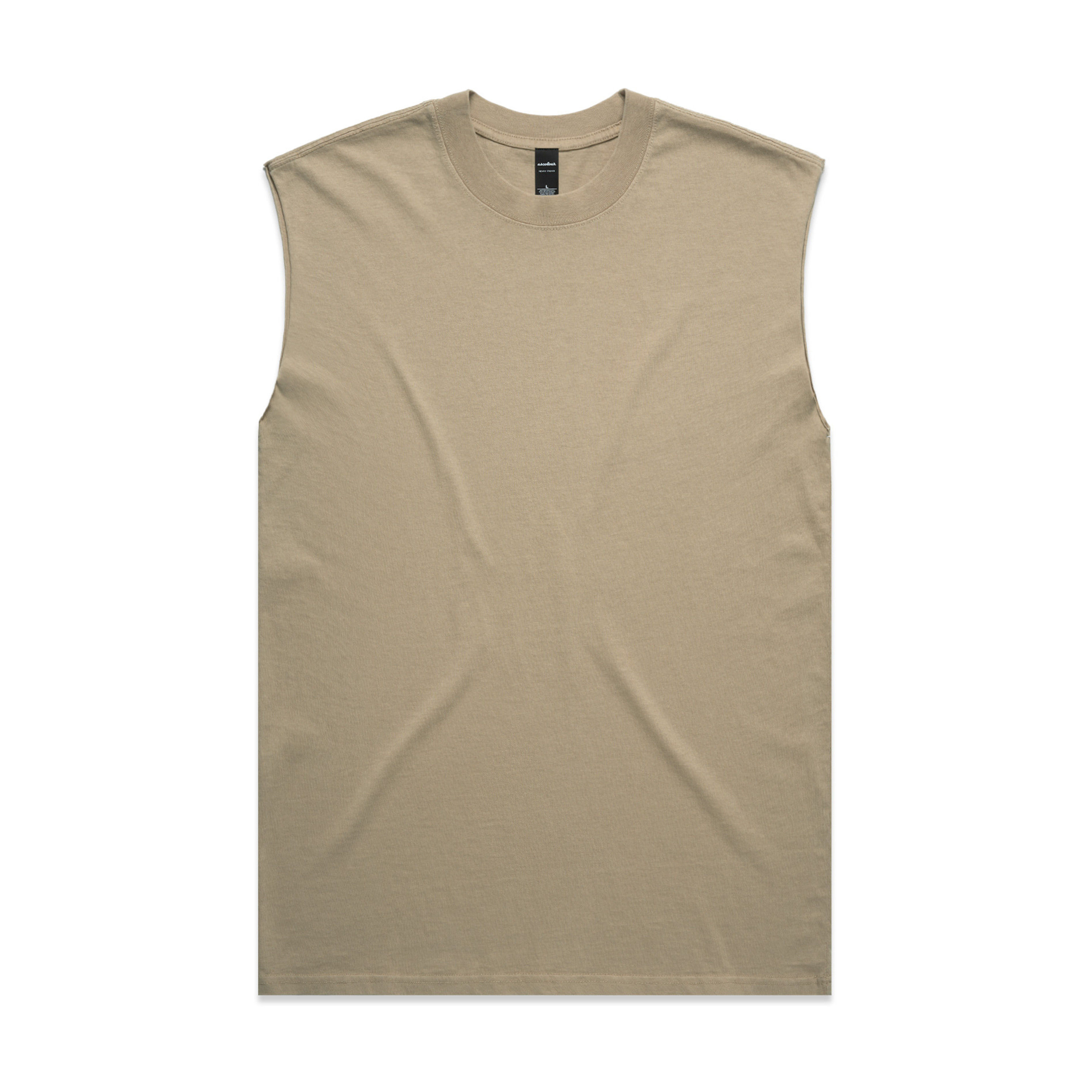 AS Colour Mens Heavy Faded Tank in Khaki