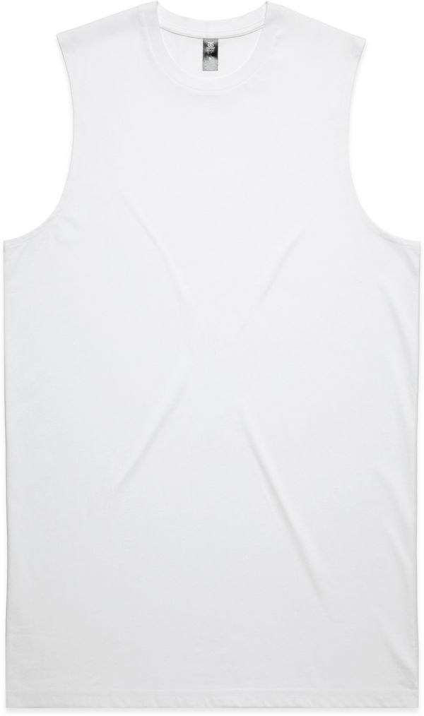 Am image of a Custom AS Colour Mens Staple Tank in White!