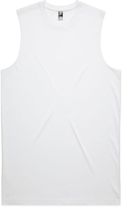Am image of a Custom AS Colour Mens Staple Tank in White!