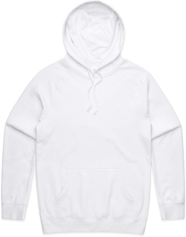 Am image of a Custom AS Colour Men's Supply Hood in White!