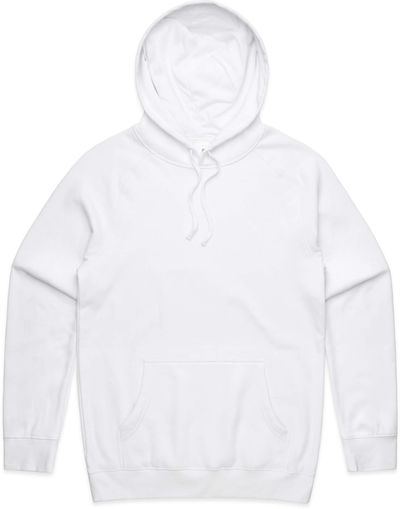 Am image of a Custom AS Colour Men's Supply Hood in White!