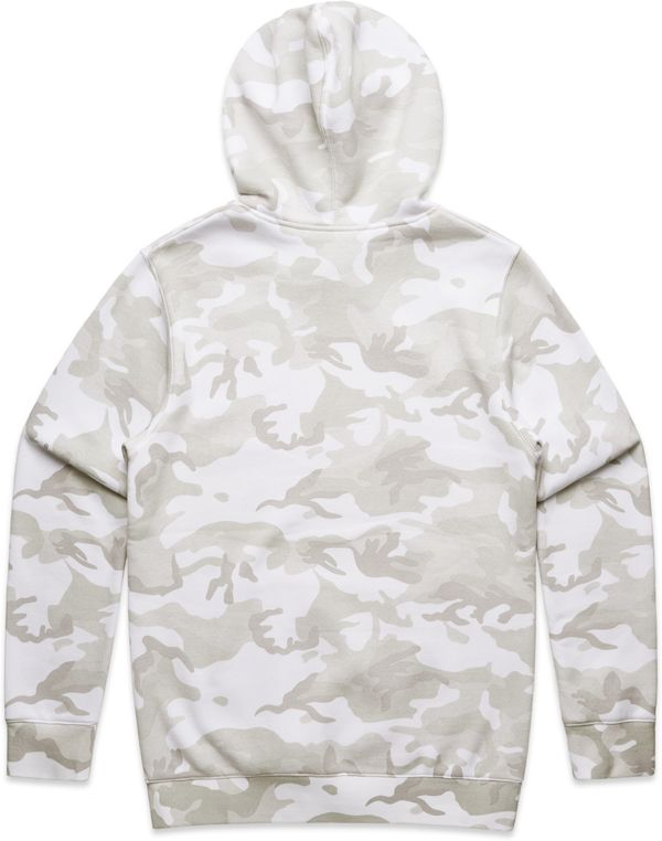 Am image of a Custom AS Colour Men's Stencil Camo Hood in White Camo!