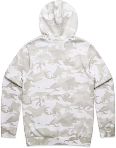 Am image of a Custom AS Colour Men's Stencil Camo Hood in White Camo!