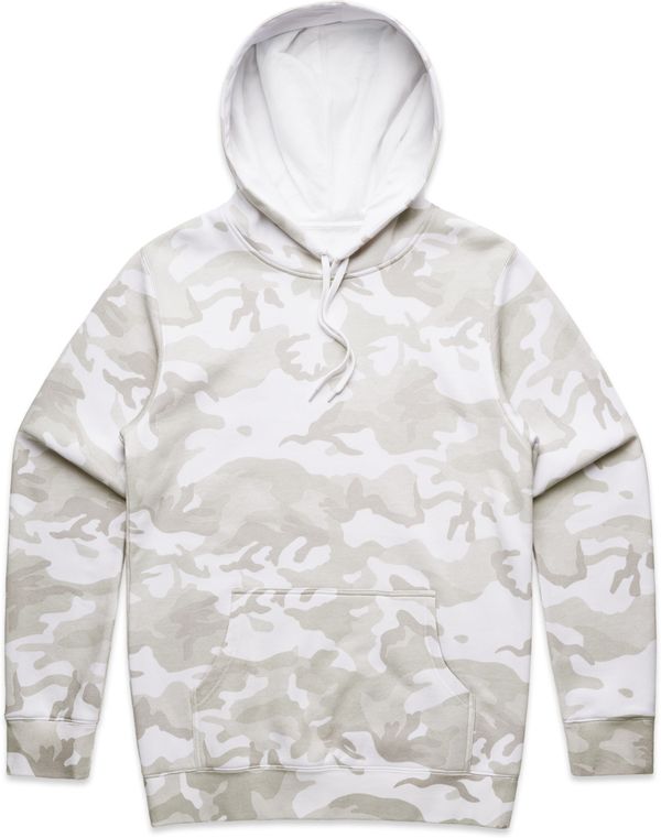 Am image of a Custom AS Colour Men's Stencil Camo Hood in White Camo!