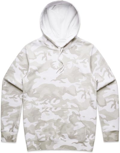 Am image of a Custom AS Colour Men's Stencil Camo Hood in White Camo!