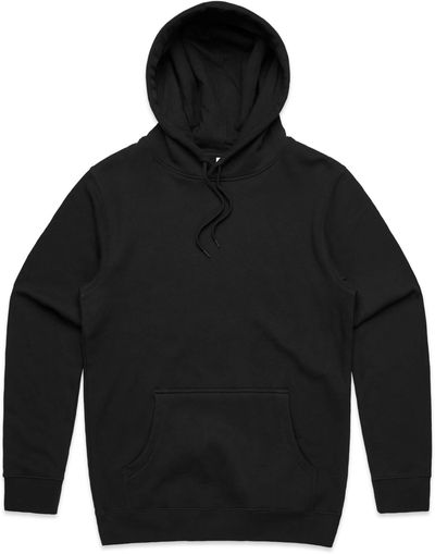 Am image of a Custom AS Colour Men's Stencil Hood in Black!