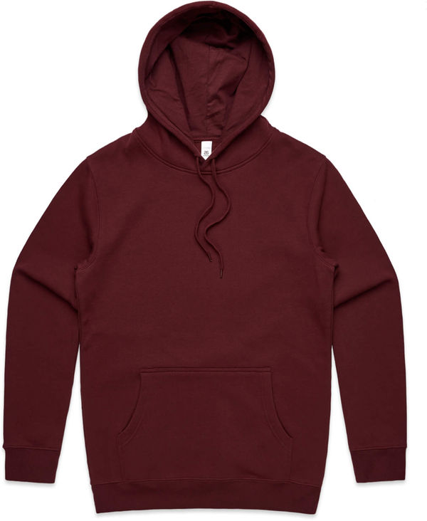 An image of a Custom AS Colour Men's Stencil Hood in Burgundy!
