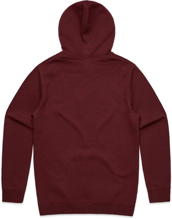 An image of a Custom AS Colour Men's Stencil Hood in Burgundy!
