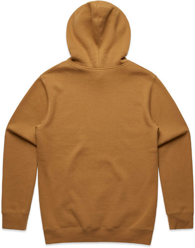 Am image of a Custom AS Colour Men's Stencil Hood in Camel!
