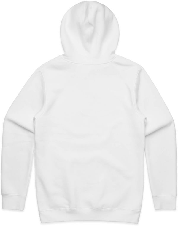Am image of a Custom AS Colour Men's Stencil Hood in White!