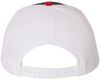 Am image of a Custom Richardson Snapback Trucker Cap in Black/White/Red!