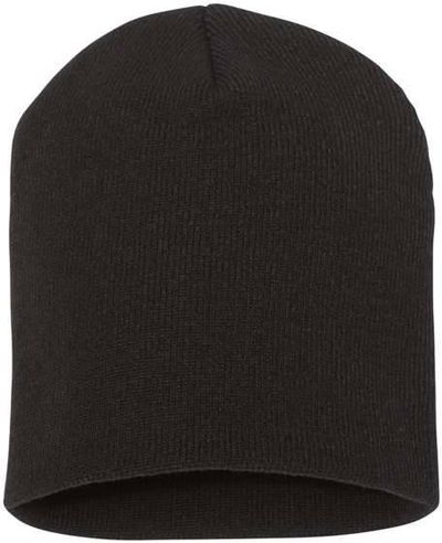 Am image of a Custom YP Classics Short Beanie in Black!
