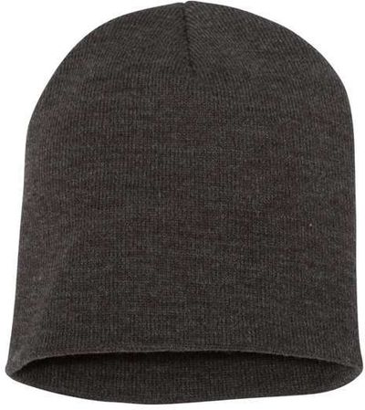 Am image of a Custom YP Classics Short Beanie in Dark Grey!