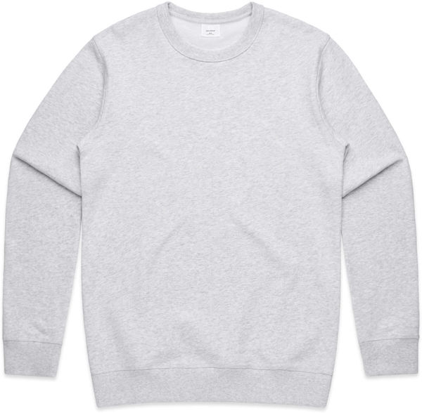 Am image of a Custom AS Colour Men's Premium Crew in White Heather!