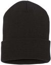 Am image of a Custom YP Classics Cuffed Beanie in Black!