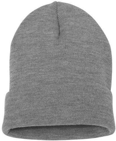 Am image of a Custom YP Classics Cuffed Beanie in Heather!
